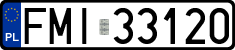 License plates of Poland, Regular car plates