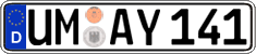 German license plate, Regular plates