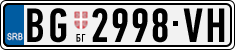 License plate of Serbia, Cars