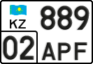 License plate Kazakhstan, Private owners (2012)