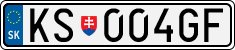 License plate of Slovakia, Cars