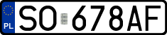 License plates of Poland, Regular car plates