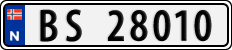 License plate of Norway, Cars