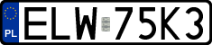 License plates of Poland, Regular car plates