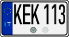 License plate of Lithuania, Cars