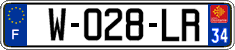French license plate, SIV (garage)