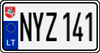 License plate of Lithuania, Cars