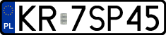 License plates of Poland, Regular car plates