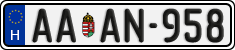 license plates of Hungary, Regular plates (2022)