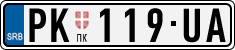 License plate of Serbia, Cars