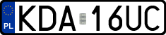License plates of Poland, Regular car plates