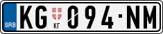 License plate of Serbia, Cars