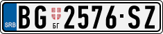 License plate of Serbia, Cars