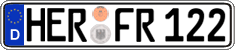 German license plate, Regular plates