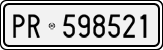 License plate of Italy, Cars (1927 year series)