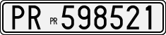 License plate of Italy, Cars (1927 year series)