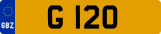 License plate of Gibraltar, Regular car plates (G 12345)