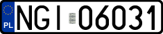 License plates of Poland, Regular car plates