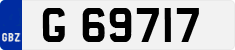License plate of Gibraltar, Regular car plates (G 12345)