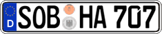 German license plate, Regular plates