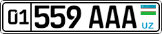 License plate of Uzbekistan, Organizations