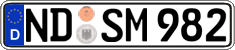 German license plate, Regular plates