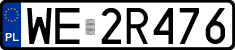 License plates of Poland, Regular car plates