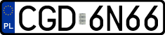 License plates of Poland, Regular car plates