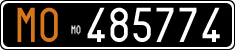 License plate of Italy, Cars (1927 year series)