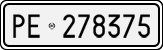 License plate of Italy, Cars (1927 year series)
