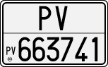 License plate of Italy, Cars (1927 year series)