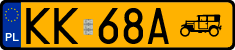 License plates of Poland, Oldtimers