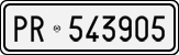 License plate of Italy, Cars (1927 year series)