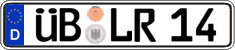 German license plate, Regular plates