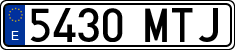License plates of Spain, Ordinary (2000)