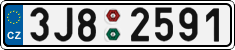License plate of the Czech Republic, Cars (2001)