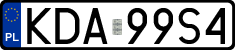License plates of Poland, Regular car plates