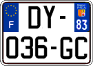 French license plate, SIV (ordinary)
