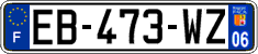 French license plate, SIV (ordinary)