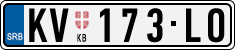 License plate of Serbia, Cars