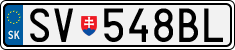 License plate of Slovakia, Cars