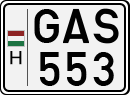 license plates of Hungary, Cars (1990)