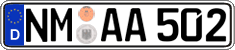 German license plate, Regular plates