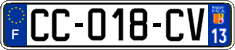 French license plate, SIV (ordinary)