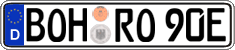German license plate, Electric vehicles