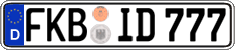 German license plate, Regular plates
