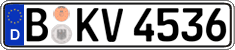 German license plate, Regular plates