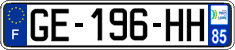 French license plate, SIV (ordinary)