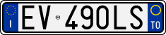 License plate of Italy, Cars (1994 year series)