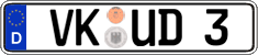 German license plate, Regular plates